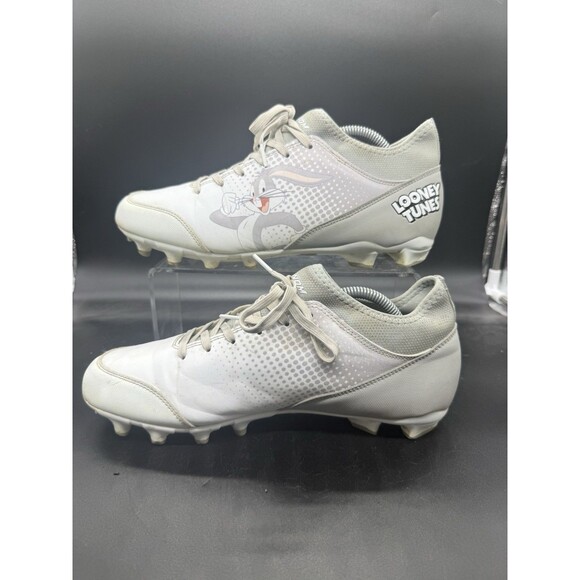 Phenom Elite Looney Tunes Mens Size 9.5 US Football Cleats White Gray Bugs Bunny - Picture 2 of 7